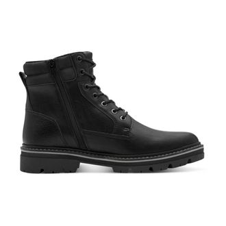 s.Oliver Casual Gesloten Enkellaarsjes - Heren - Veterlaarzen - Zwart - 44 EU - Leer - Schoenen