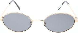 BCBGeneration 58mm Slim Metal Oval Sunglasses in Gold/Smoke at Nordstrom Rack