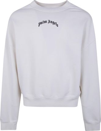 Palm Angels Back Curved Logo Loose Crew
