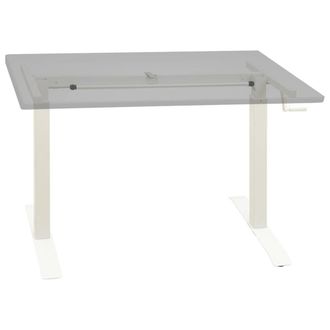 Berkfield Home Manual Height Adjustable Standing Desk Frame Hand Crank White