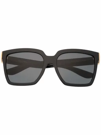 Dolce & Gabbana Eyewear oversized frame sunglasses - women - Acetate - 56 - Black