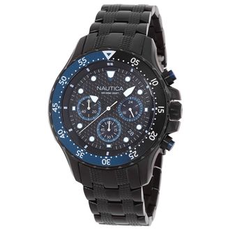 Nautica Nst Chronograph Quartz Black Dial Mens Watch NAPNSF406
