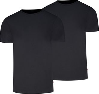 Levi's T-Shirt LEVIS LEVIS MEN SOLID CREW, Herren, Gr. XL, jet schwarz, Single Jersey, Obermaterial: 95% Baumwolle, 5% Elasthan, Basic h&uuml;ftbedeckend, Rundhal