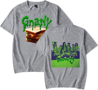 Generic 2025 KATSEYE Gnarly Single-Inspired Merch T-Shirt - Unisex Short Sleeve Korean Style Graphic Tee for Fans (Grey,S)