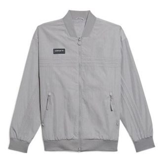 adidas Mens adidas originals x Spezial Crossover Logo Zipper Solid Color Pocket Jacket Gray HC0405