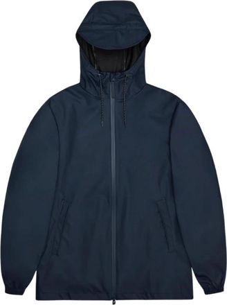 Rains Storm Breaker Hooded Rits Jas Navy - Heren - Regenjassen - Blauw - S - Polyester - Jassen