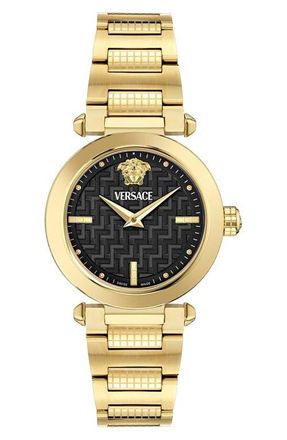Versace Greek Bracelet Watch, 35mm in Ip Yellow Gold at Nordstrom