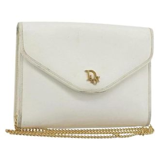 Dior Pre-owned Shoulder Bag - Dames - Pre-owned - Wit - Maat: ONE Size Leer