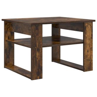 vidaXL Mesa De Caf&eacute; Roble Ahumado 64 X 54 X 44 Cm Madera De Ingenier&iacute;a Vidaxl