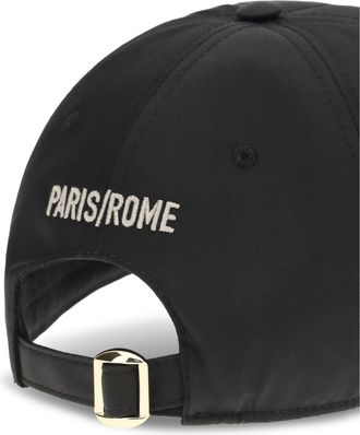 Valentino Garavani Mens Baseball Hat Black-Cream Cotton Black/cream