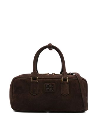 Miu Miu top-handle zip-fastening tote bag - Brown