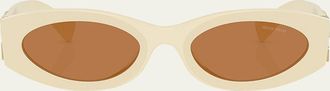 Miu Miu 0MU 11WS Acetate Oval Sunglasses
