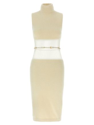 Elisabetta Franchi Gauze Insert Dress
