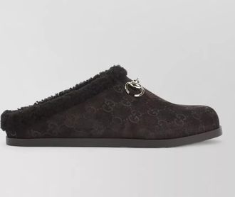 Gucci suede leather mules