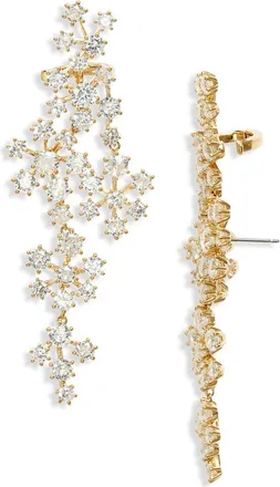 Nadri Climber Drop Earrings in Gold/cubic Zirconia at Nordstrom