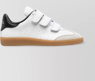 Isabel Marant leather sneakers featuring perforated detailing