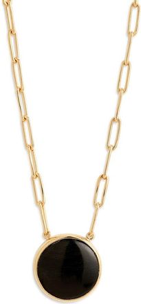 Soko Wazi Horn Pendant Necklace in Gold/Black at Nordstrom
