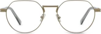 Ermenegildo Zegna geometric single-bridge glasses - Grey