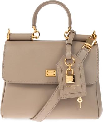 Dolce & Gabbana Handtas Sicili&euml; - Dames - Handtassen - Beige - ONE Size - Leer - Tassen