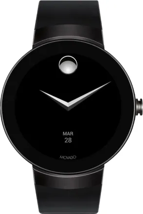 Movado Unisexs Connect Black Dial Watch