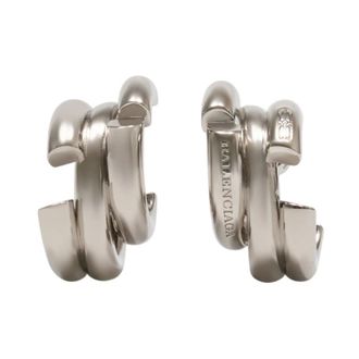 Balenciaga Earrings, female, Gray, Size: ONE SIZE Saint Germain Tag Earrings