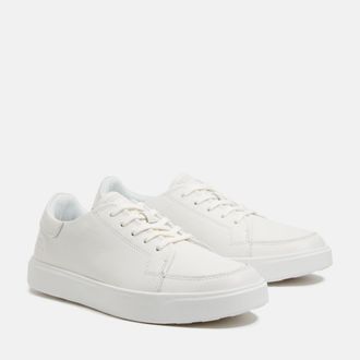 Timberland Sneaker TIMBERLAND Emerson Street LOW LACE UP SNEAKER, Herren, Gr. 40, whi full grain, Leder, Synthetik, Schuhe Sneaker