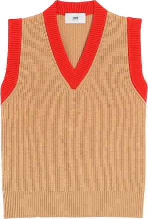 Ami Gilet con scollo a V - Toni neutri