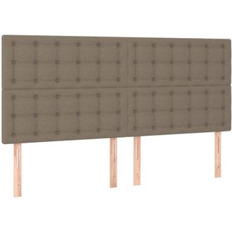 vidaXL Cabecero De Cama Color Topo 160x5x118/128 Cm Tela Vidaxl