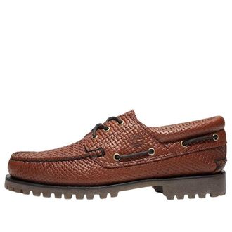 Timberland Authentic 3-Eye Lug Handsewn Boat Brown TB0A2PDQEM41
