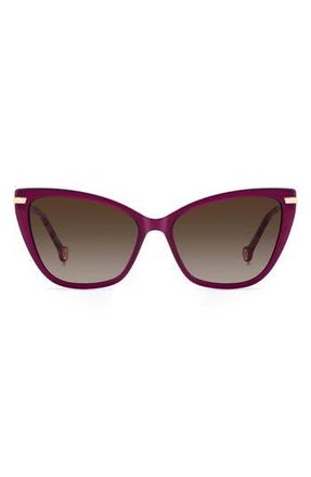 Carolina Herrera 57mm Cat Eye Sunglasses in Cyclamen at Nordstrom Rack