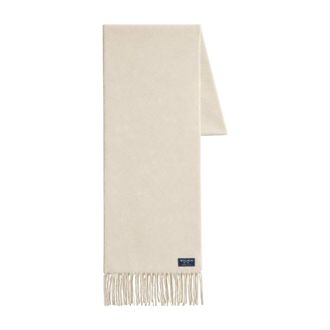 Woolrich Pure Basic Wollen Sjaal - Dames - Accessoires - Beige - Maat: ONE Size Wol