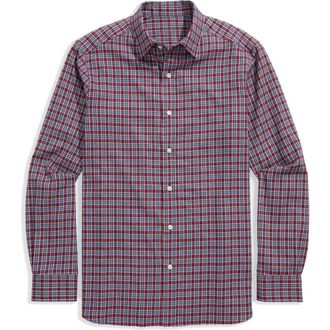 Vineyard Vines Kendrick Plaid Tech Twill Button-Up Shirt in Crimson at Nordstrom Rack, Size Xx-Large