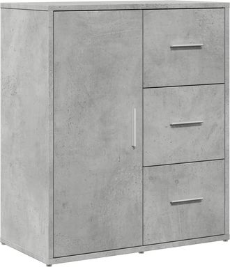 vidaXL Vidaxl - Aparador De Madera De Ingenier&iacute;a Gris Hormig&oacute;n 60x31x70 Cm