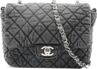 Chanel Borsa a spalla Denimpression Flap 2019 - Grigio