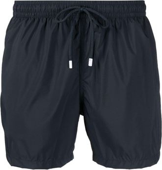 Fedeli logo-patch swim shorts - men - Microfibre - S - Blue