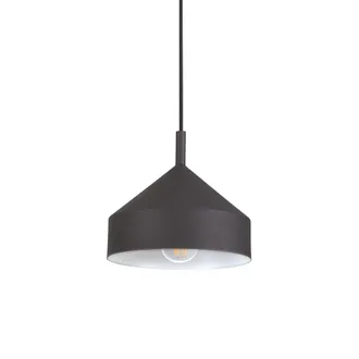 Ideal Lux Sospensione Industrial-minimal Yurta Metallo Nero 1 Luce E27 D21