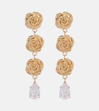 Magda Butrym Crystal-embellished gold-plated drop earrings