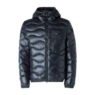 Blauer Piumino Wave Con Cappuccio - Heren - Gewatteerde jassen - Zwart - 2XL - Leer - Jassen