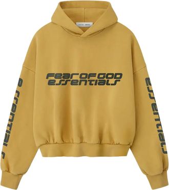 Fear of God Fleece hoodie met print - Geel