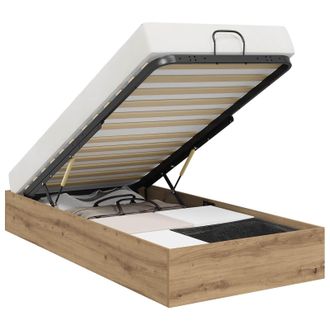 vidaXL Estructura De Cama Ottoman Roble Artisan 75,5 X 190 Cm Vidaxl