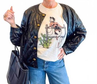 Dear John Denim Bonheur Leather Jacket In Black