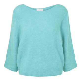 Americandreams Heidy Short Sleeve Pullover - Dames - Ronde hals truien - Groen - L/Xl - Truien & Vesten