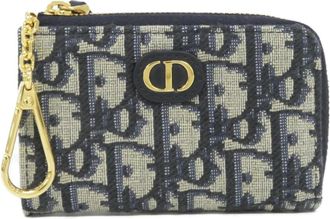 Dior Blue Canvas Coin Purse/Coin Case (Pre-Owned)