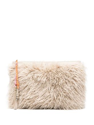 Twin-Set wrist-strap clutch bag - women - Polyester - One Size - Neutrals