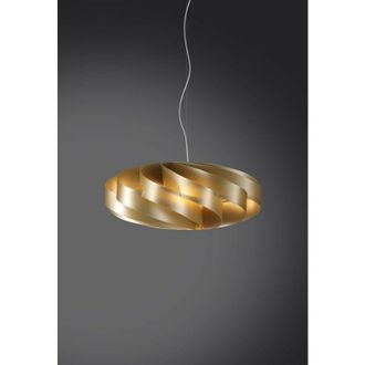 Linea Zero L&aacute;mpara Colgante Plana 3 Luces Oro 70x70xh.34 Cm