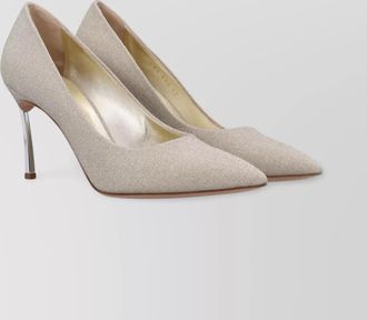 Casadei glitter blade pointed toe stiletto pumps