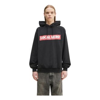 Martine Rose Cotton Sweatshirt Raglan - Heren - Sweatshirts & Hoodies - Zwart - Maat: XS Katoen
