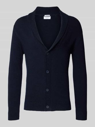 Lindbergh Lindbergh Strickjacke mit Knopfleiste in Dunkelblau, Gr&ouml;&szlig;e M