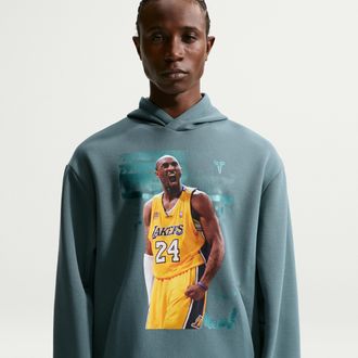 Nike Mens Kobe Dri-FIT Fleece Pullover Basketball Hoodie in Grey | IQ0947-382