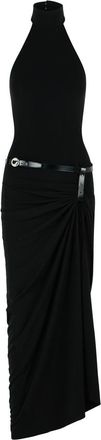 Coperni Black Polyester Suspended American Neckline Dress